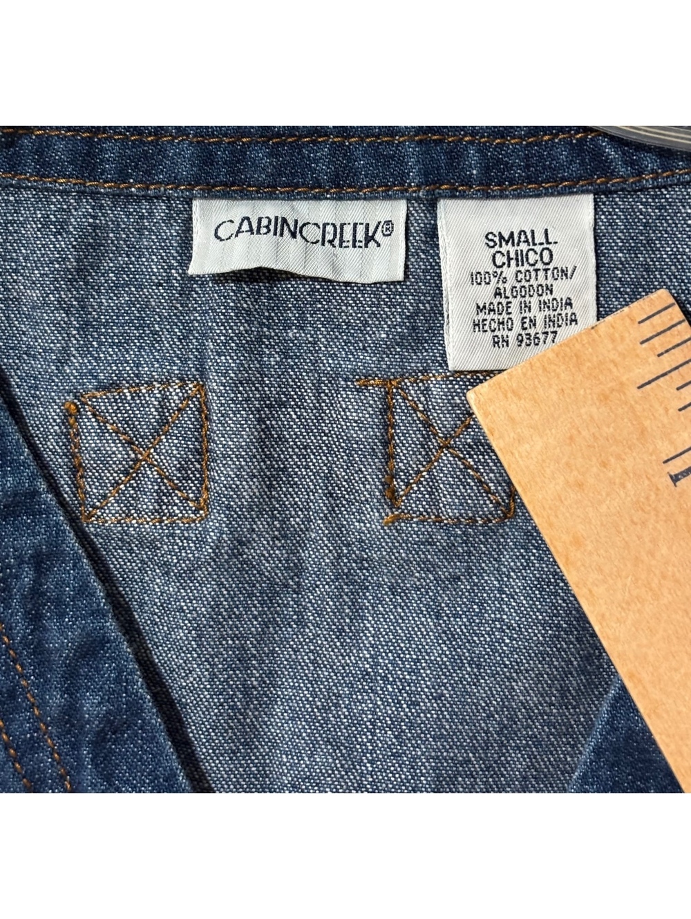 Cabin Creek Women's Denim Vest Button-Up Small - Picture 4 of 7